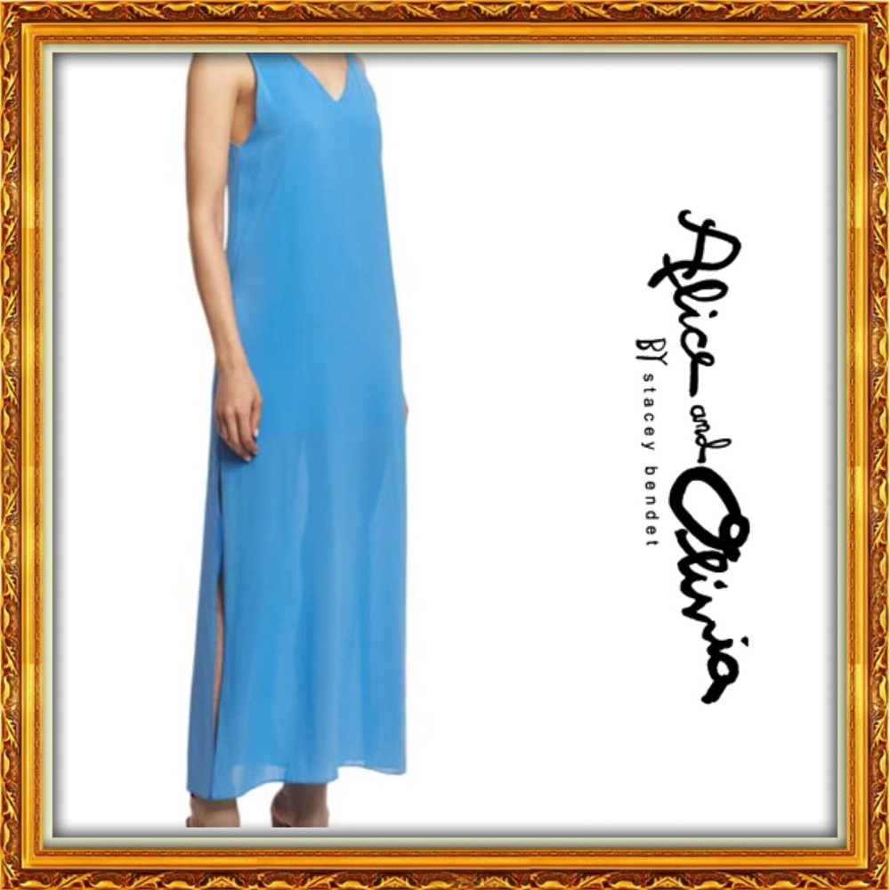 NWT | Alice + Olivia Sleeveless High-Slit Maxi Dress!!
